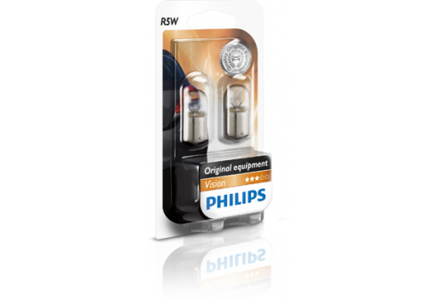 ורה R5W מגע אחד לבן 12V - בליסטר זוג נורות 12821B2 ורה R5W מגע אחד לבן 12V - בליסטר זוג נורות 12821B2