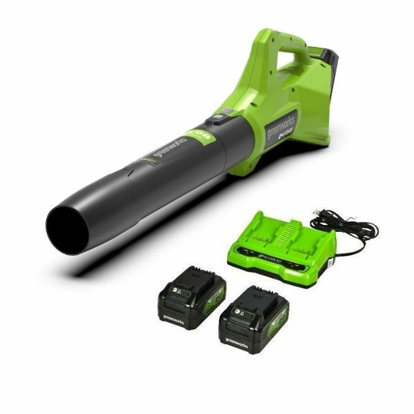 מפוח עלים GEN 2 -24V2+שתי סוללות 4Ah + מטען Dual Port 24V (4A) greenworks מפוח עלים GEN 2 -24V2+שתי סוללות 4Ah + מטען Dual Port 24V (4A) greenworks
