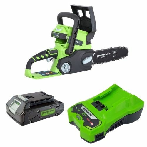 מסור שרשרת 24V+סוללה 2A+מטען מהיר greenworks מסור שרשרת 24V+סוללה 2A+מטען מהיר greenworks