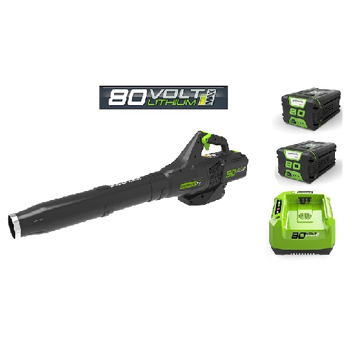 מפוח עלים 80V PRO (חדש) + 2 סוללות 2.0Ah + מטען מהיר greenworks מפוח עלים 80V PRO (חדש) + 2 סוללות 2.0Ah + מטען מהיר greenworks