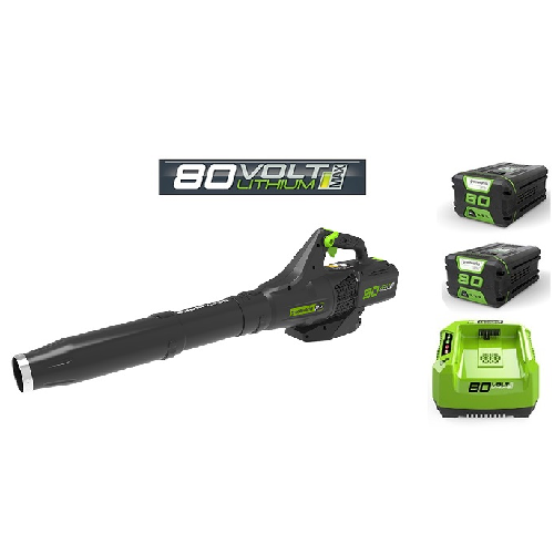 מפוח עלים 80V PRO (חדש) + 2 סוללות 2.0Ah + מטען מהיר greenworks מפוח עלים 80V PRO (חדש) + 2 סוללות 2.0Ah + מטען מהיר greenworks