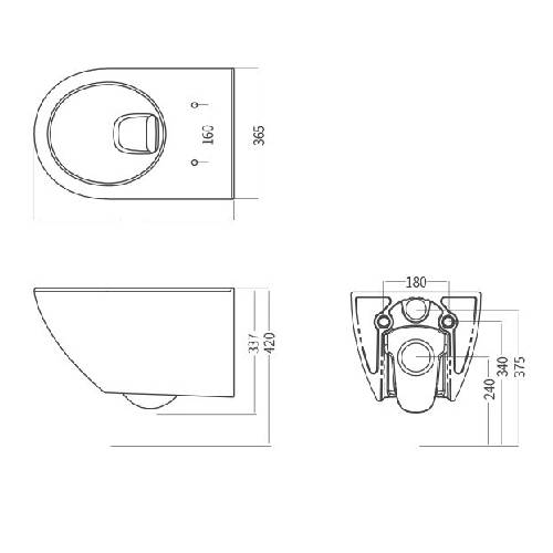 אסלה תלויה רימלס Galis 55 Wall Hung WC גאליס 55 אסלה תלויה רימלס Galis 55 Wall Hung WC גאליס 55