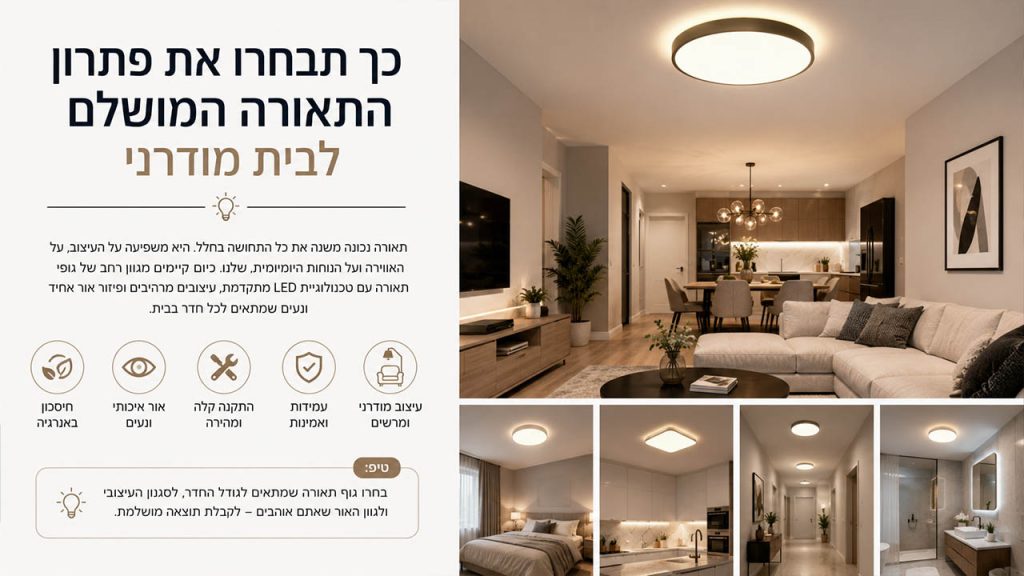 פתרון תאורה לבית מודרני