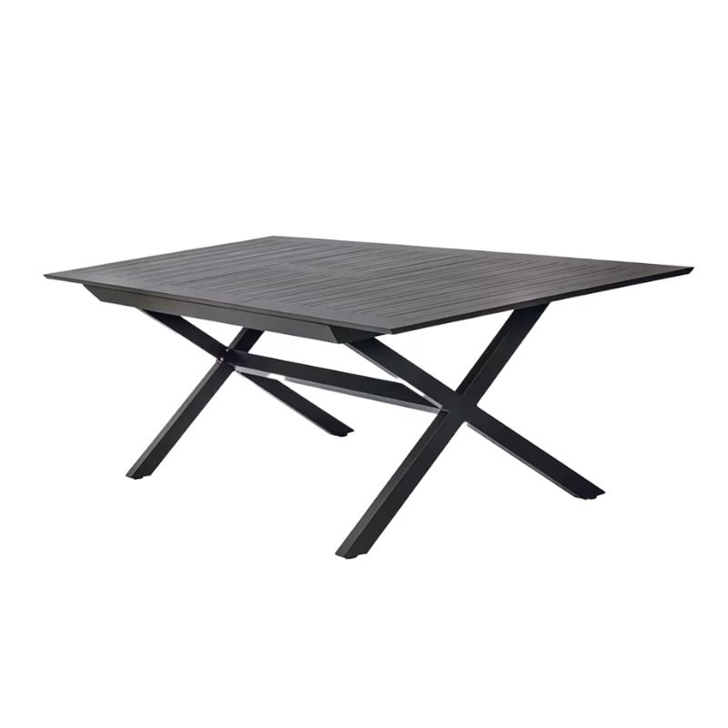 שולחן גינה נפתח ברצלונה מאלומיניום Barcelona Extendable Dining Table צבע אפור Grey שולחן גינה נפתח ברצלונה מאלומיניום Barcelona Extendable Dining Table צבע אפור Grey