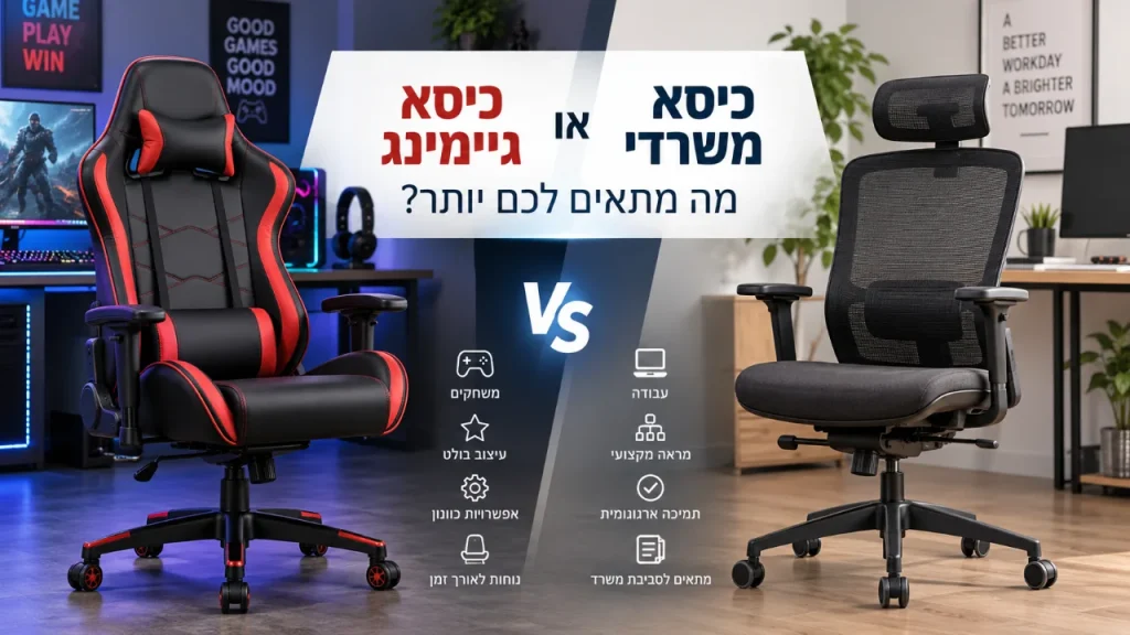 כיסא גיימינג או כיסא משרדי